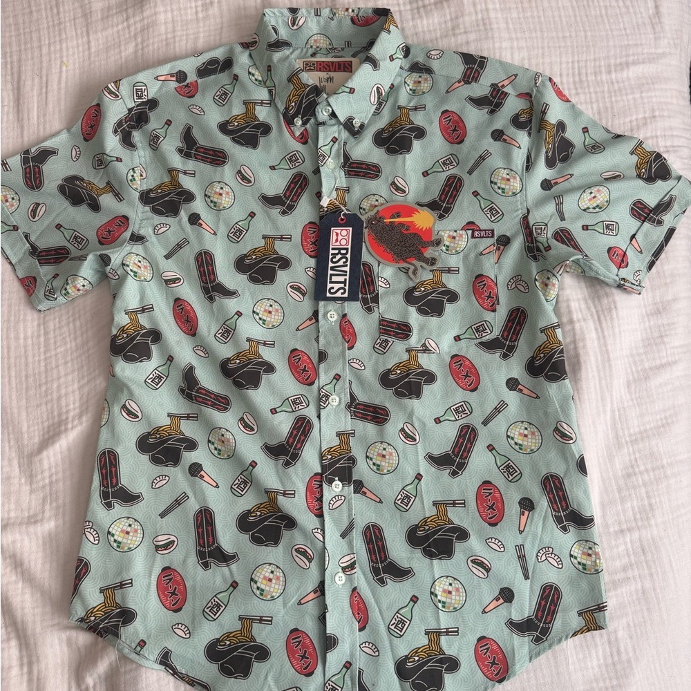 RSVLTS Men's Mint Green Graphic Shirt
